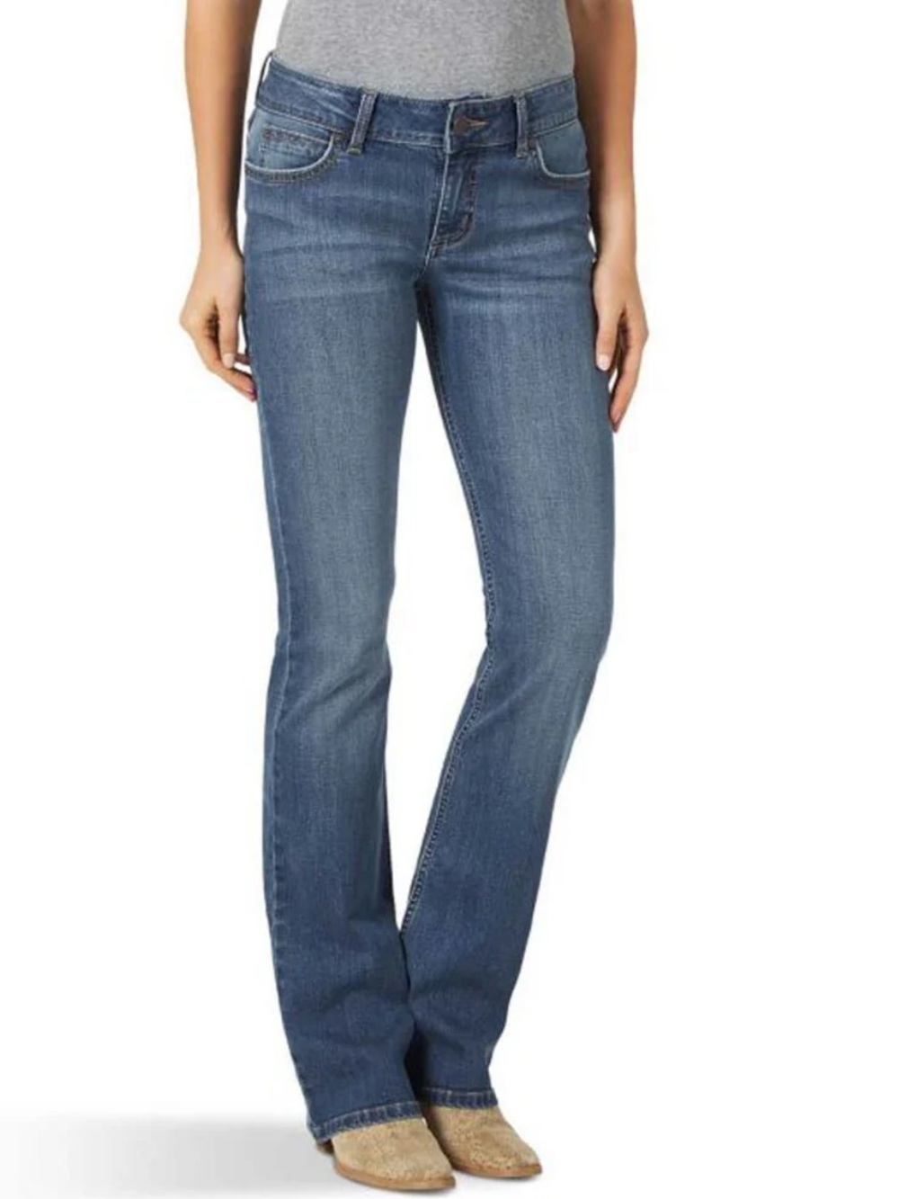 Wrangler Boot Cut Jeans Women’s 11x32 Medium Wash Stretch Western Denim